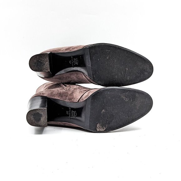 Enrico Antinori Women Smooth Grey Suede Dressy Mid Calf Round Boots Sz 7US EUR37 - Picture 3 of 12